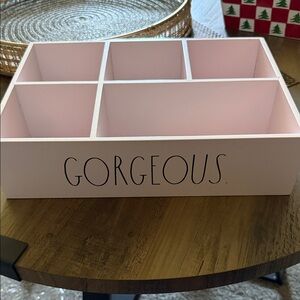 Rae Dunn GORGEOUS Pink Storage Organizer